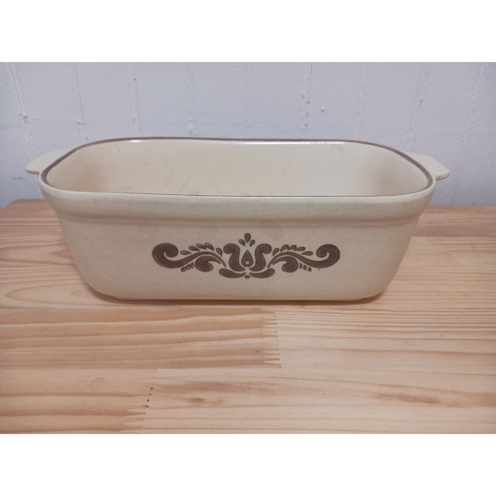 Vintage Pfaltzgraff Village 1970's Pattern 2 QT Loaf Dish 9x5x3 #235